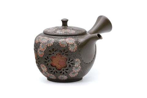 Chrysanthemum Layered Tokoname Teapot - 200ml
