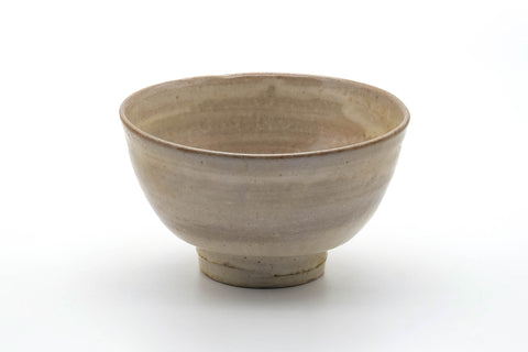 Japanese Matcha Bowl - Beige White Glazed Hagi Ido Chawan - 450ml