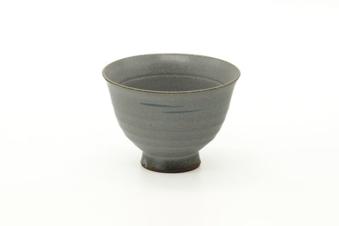 Tezumi — Japanese Teacup - Blue Grey Egret Yunomi - 150ml — front view from another angle
