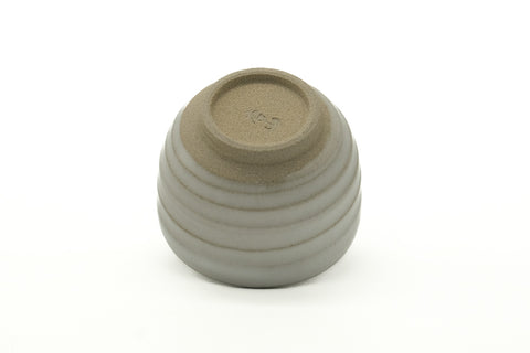 Tezumi — Japanese Teacup - Simple Spiraling Beige Yunomi - 100ml — top-down view of the interior