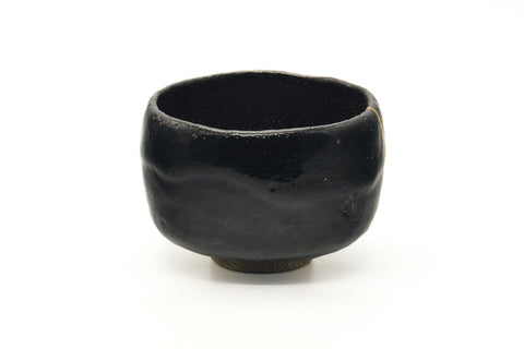 Japanese Matcha Bowl - 覚入 Utsushi Kintsugi Black Raku Chawan - 700ml