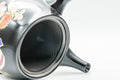 Japanese Kyusu - Floral Black Kurodei Tokoname-yaki Teapot - 400ml - Tezumi