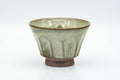 Tezumi — Japanese Teacup - Milky Sage Drip-Glazed Yunomi - 110ml — front view from another angle