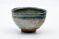 Tezumi — Japanese Matcha Bowl - Beige Blue Hare's Fur Glazed Wan-nari Chawan - 250ml — three-quarter view