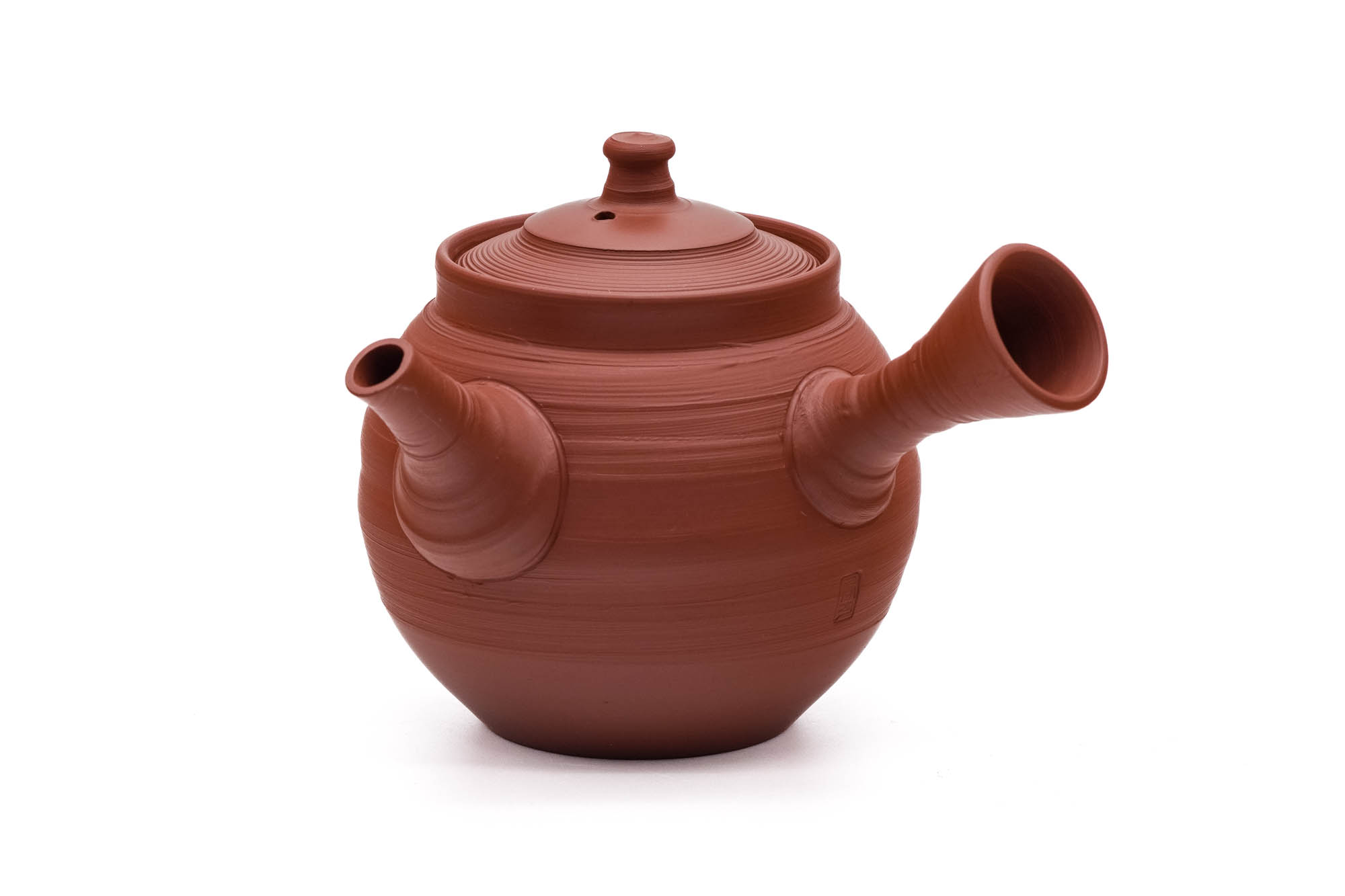 Japanese Kyusu - 村越風月 Murakoshi Fugetsu - Sujihiki Tokoname-yaki Red Shudei Teapot - 280ml