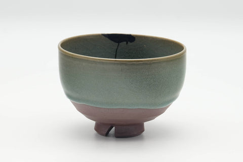 Japanese Matcha Bowl - Kintsugi Green Celadon Glazed Chawan - 300ml