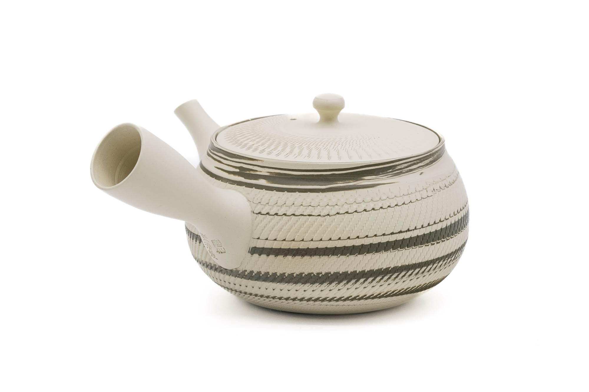 Japanese Kyusu - 陶仙窯 Tosen Kiln - Marbled Nerikomi Tokoname-yaki Tochiri Teapot - 200ml