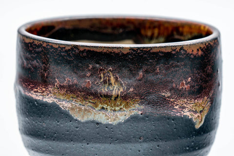 Japanese Teacup - Brown Hare's Fur Glazed Yunomi - 125ml