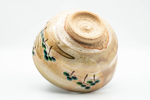 Japanese Matcha Bowl - Milky Trees Gohonte Glazed Hagi-yaki Dojimari-gata Chawan - 350ml