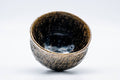 Tezumi — Japanese Matcha Bowl - Coarse Brown Glazed Chawan - 200ml — top-down view of the interior