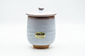 Tezumi — Japanese Teacup - Large White Glazed Hagi-yaki Lidded Yunomi - 220ml — front view