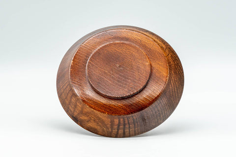 Japanese Chataku - Spiraling Wooden Tea Saucer - Tezumi