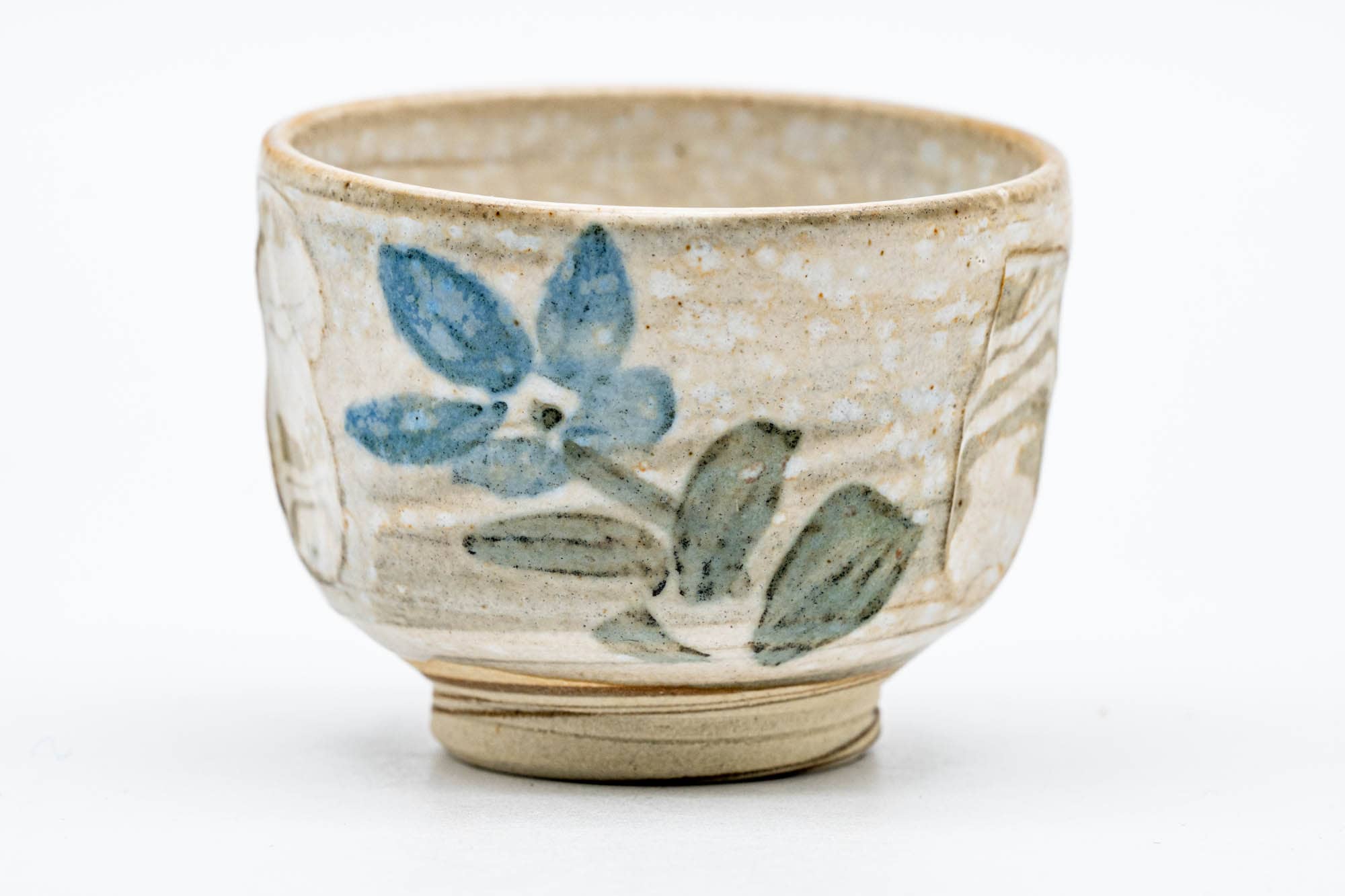 Japanese Teacups - Set of 3 Floral Marbled Guinomi - 35ml