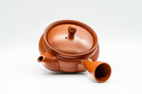 Tezumi — Japanese Kyusu - Collared Kanji Tokoname-yaki Debeso Teapot - 230ml — interior view showing the filter