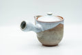 Japanese Tea Set - Beige White Glazed Hagi-yaki Do-ake Kyusu Teapot with 5 Yunomi Teacups - Tezumi