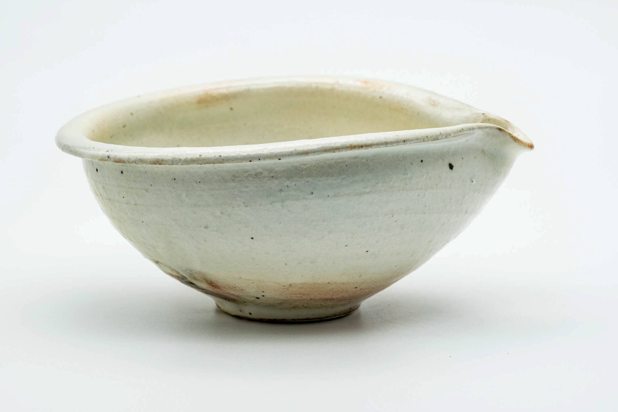 Japanese Katakuchi - Beige Glazed Spouted Shigaraki-yaki Water Cooler - 200ml