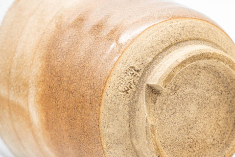 Japanese Teacup - Beige Brown White Glazed Hagi-yaki Yunomi - 140ml - Tezumi