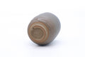 Tezumi — Japanese Teacup - Beige White Weathered Hagi-yaki Yunomi - 190ml — top-down view of the interior