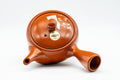Tezumi — Japanese Kyusu - Gold White Floral Tokoname-yaki Mesh Teapot - 200ml — interior view showing the filter