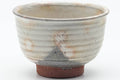 Tezumi — Japanese Teacup - Grey Pink Gohonte Hagi-yaki Yunomi - 100ml — tipped to show the interior