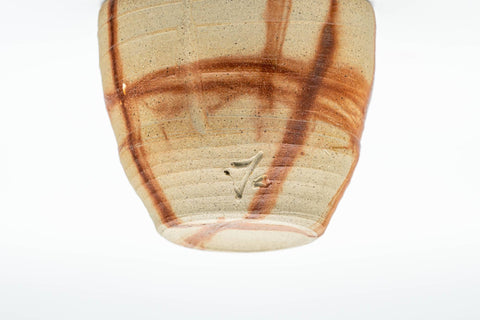 Tezumi — Japanese Teacup - Hidasuki Bizen-yaki Yunomi - 80ml — inverted showing the foot ring