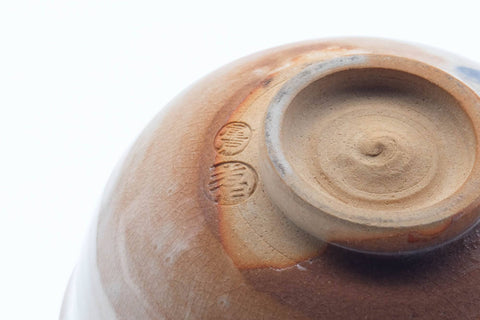 Japanese Matcha Bowl - Abstract Milky Peach Dragonfly Glazed Chawan - 330ml