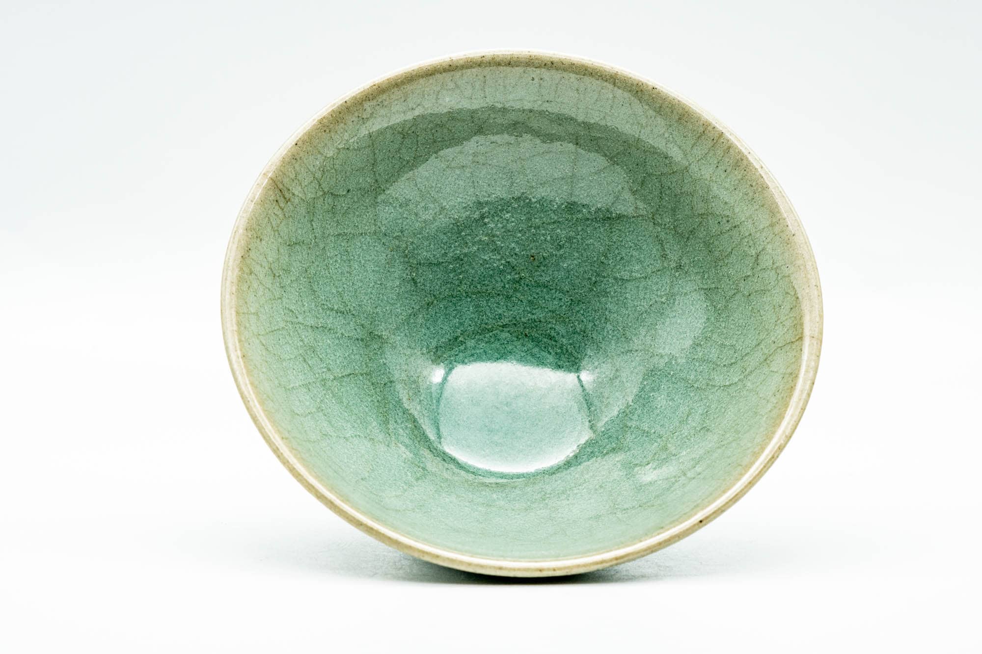 Japanese Matcha Bowl - Korean-Style Green Celadon Crackle Glazed Chawan - 150ml
