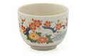 Tezumi — Japanese Teacup - Red Floral Kutani-yaki Yunomi - 140ml — tipped to show the interior