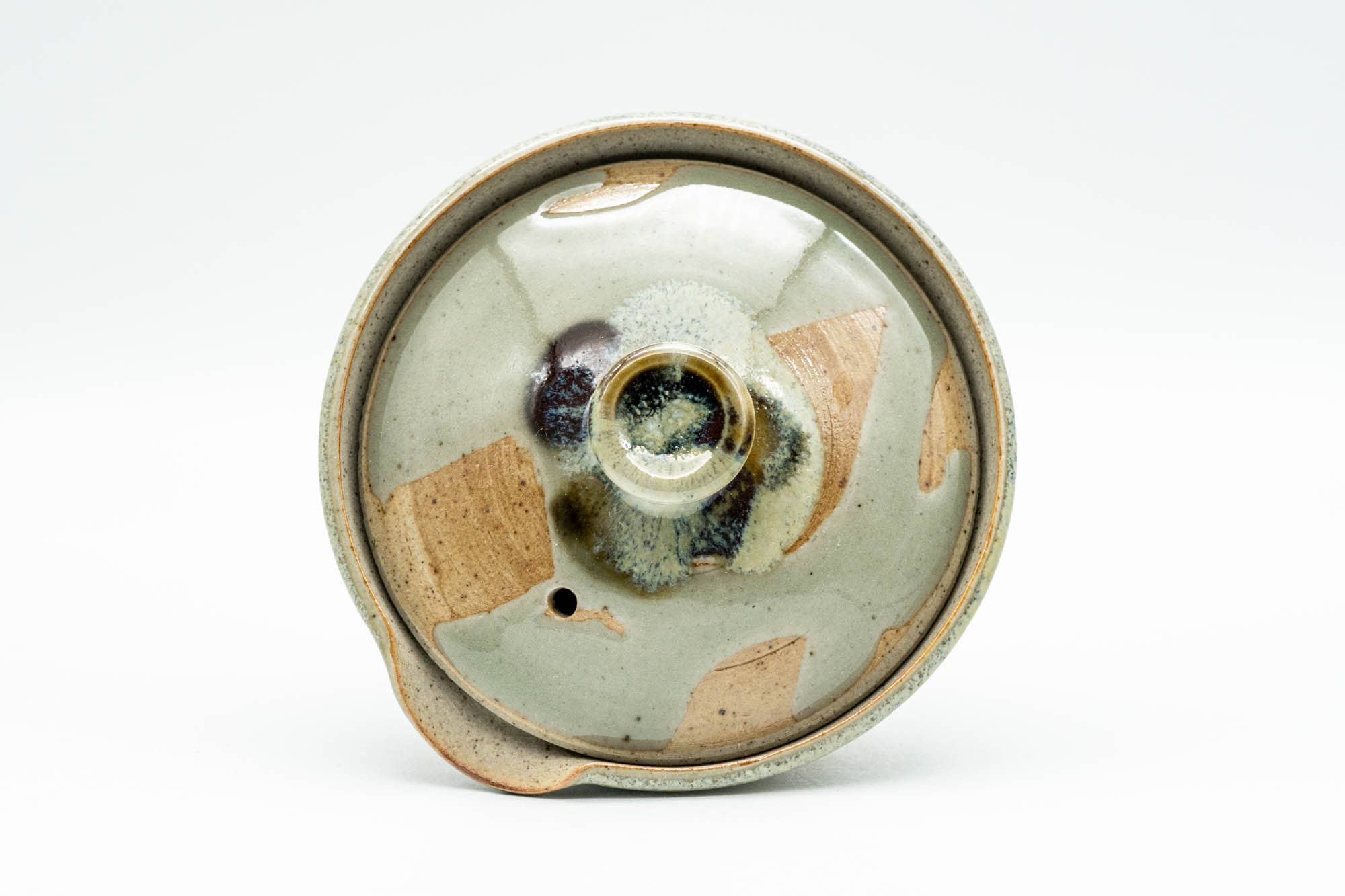 Japanese Tea Set - Hare's Fur Drip-Glazed Akogi-yaki Shiboridashi Teapot with 5 Guinomi Teacups