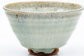 Japanese Matcha Bowl - Sage Hare's Fur Drip-Glazed Chawan - 450ml - side view showing the streaked hare's fur glaze