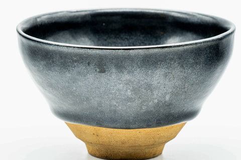 Japanese Matcha Bowl - Black Metallic Drip-Glazed Ido-gata Chawan - 200ml