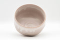 Japanese Matcha Bowl - Milky Pink Drip-Glazed Kyo-yaki Chawan - 400ml - top-down view showing the interior
