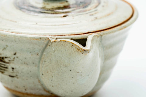 Japanese Houhin - Beige Brown Hakeme Handle-less Teapot - 100ml