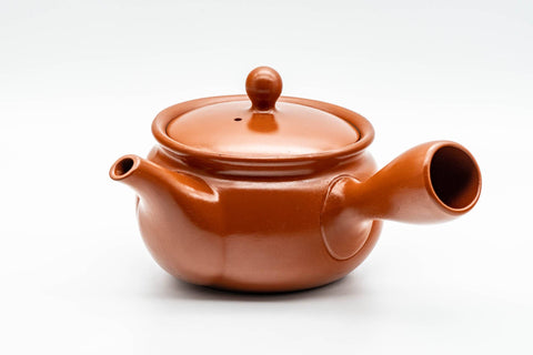 Japanese Kyusu - Engraved Chrysanthemum Tokoname-yaki Teapot with Mesh Strainer - 350ml - Tezumi