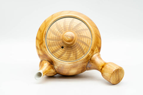 Japanese Tea Set - 有田焼 Arita-yaki Porcelain Debeso Kyusu Teapot with 5 Yunomi Teacups in Wooden Box