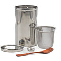 Large Kondo-style Matcha Sifter Canister - the full set with canister, sifter basket, steel washers, lid and wooden scoop
