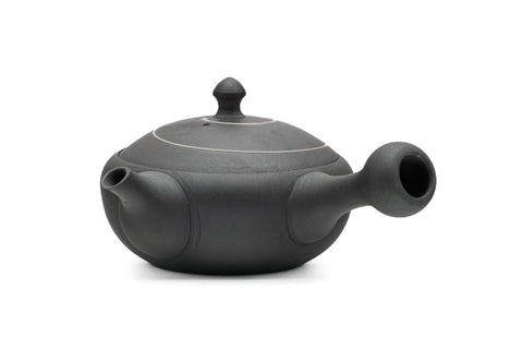 Dark Grey Spiraling Tokoname Teapot - 150ml