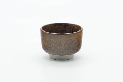 Tezumi — Japanese Teacup - Small Brown Glazed Guinomi - 40ml — three-quarter view