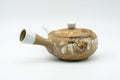 Japanese Kyusu - Floral Beige Glazed Porcelain Teapot - 300ml - Tezumi