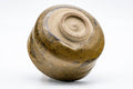 Tezumi — Japanese Matcha Bowl - Brown Yellow Speckled Glaze Chawan - 200ml — tipped to show the interior