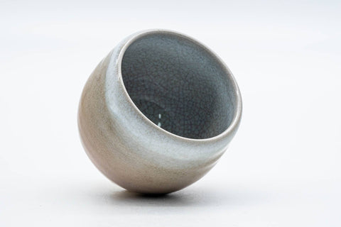 Japanese Teacup - Beige White Weathered Hagi-yaki Yunomi - 175ml