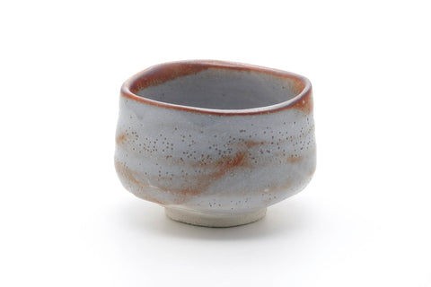 Japanese Matcha Bowl - Blue Orange Shino Glazed Mino-yaki Chawan - 500ml