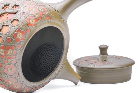 Plum Blossom Layered Tokoname Teapot - 200ml