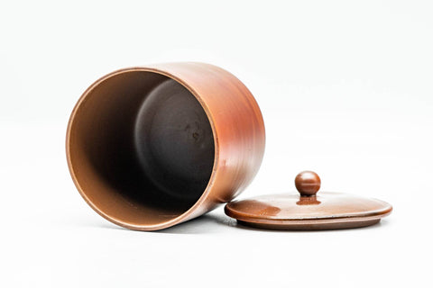 Japanese Teacup - Earthy Bizen-yaki Lidded Yunomi - 140ml