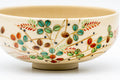 Tezumi — Japanese Matcha Bowl - Colourful Flowers Kyo-yaki Summer Chawan - 200ml — inverted showing the foot ring