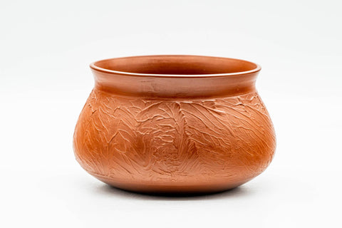 Japanese Kensui - Textured Tokoname-yaki Red Shudei Water Bowl - 500ml