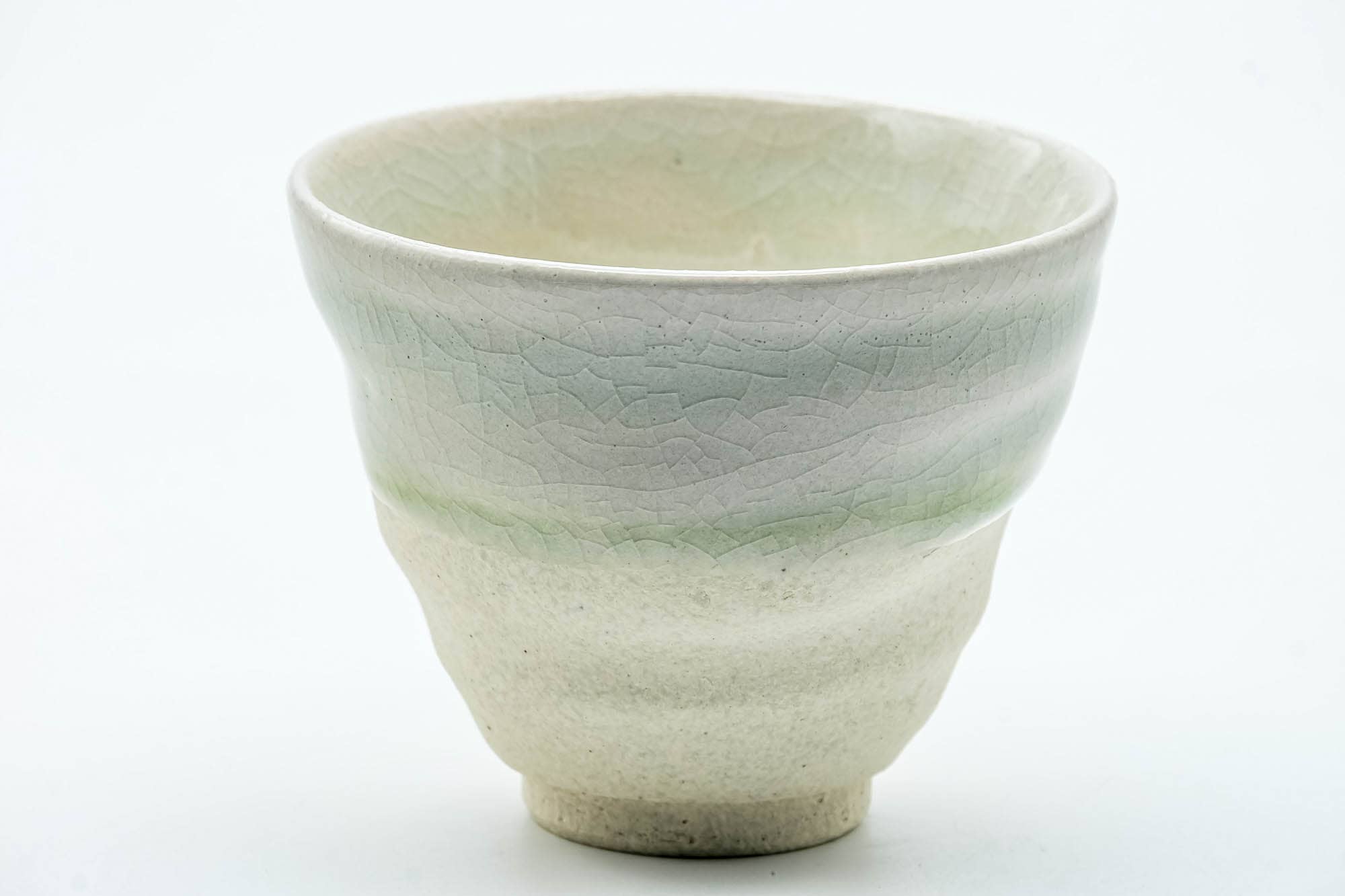 Japanese Teacup - Crazed Celadon Glazed Wabi-Sabi Yunomi - 100ml