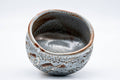 Tezumi — Japanese Matcha Bowl - 加藤秀山 Katou Hideyama - Blue Shino Mino-yaki Chawan - 300ml — three-quarter view