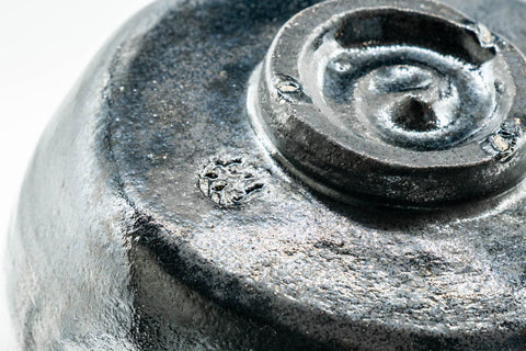 Japanese Matcha Bowl - Black Raku Wabi-Sabi Chawan - 400ml