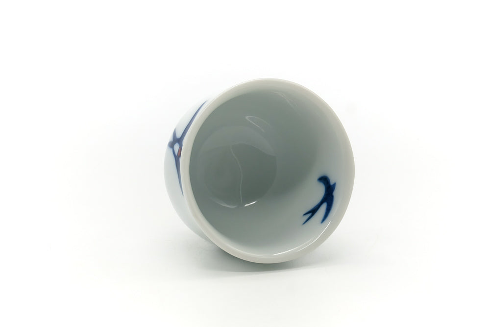 Japanese Teacup - Tiny Birds Guinomi - 50ml